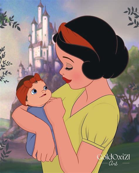 Snow White As A Mom Disney Drawings Disney Princess Modern All