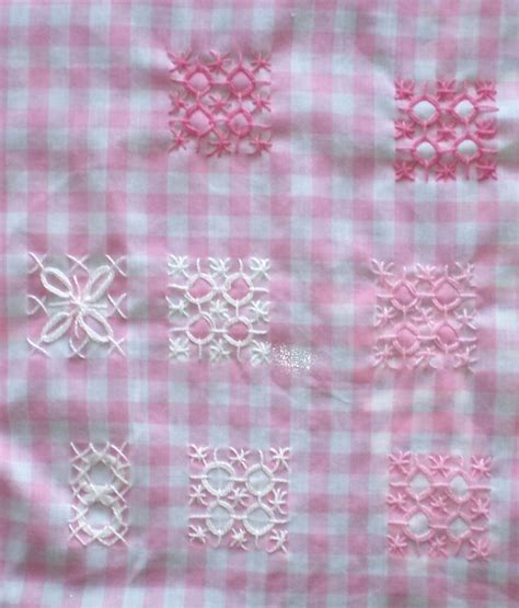 Gingham Embroidery Gingham Fabric Hand Embroidery Stitches Ribbon