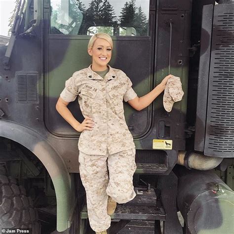 Former Us Marine Turned Model Nicknamed The Combat Barbie Poses In Sexy Shoot Daily Mail Online