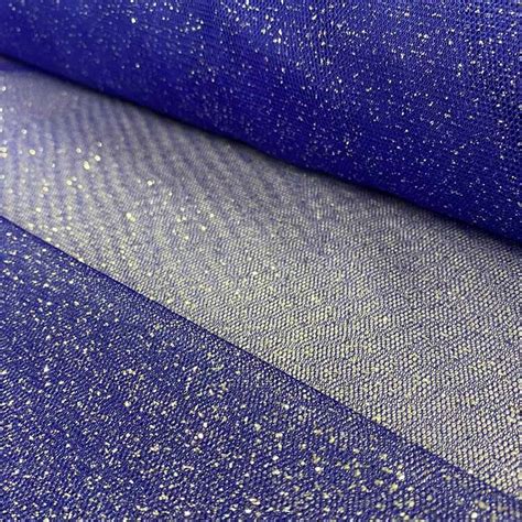 Tecido Tulle Glitter 1 47L Azul Royal Loja De Tecidos Tecidos