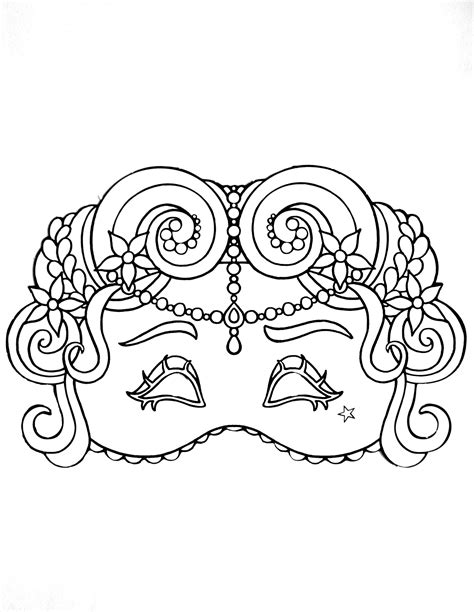 Printable Adult Coloring Pages Mask