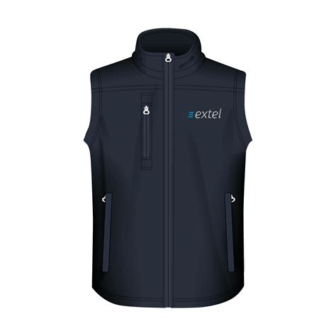 Mens Soft Shell Vest Navy Extel Technologies