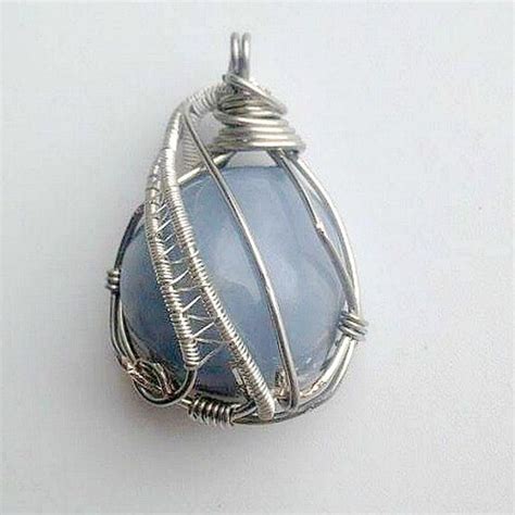 Items Similar To Angelite Necklace Handmade Jewelry Wire Wrapped