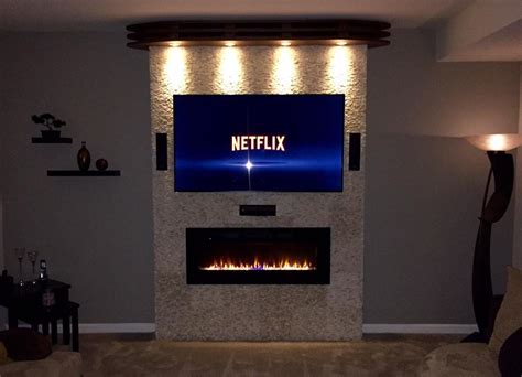 Install Wall Mount Gas Fireplace Home Ideas Collection Rustic Wood
