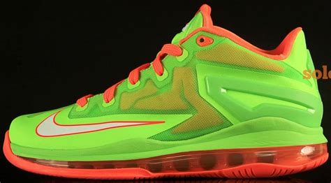 Nike Lebron 11 Low Gs Electric Greenwhite Total Orange Nike