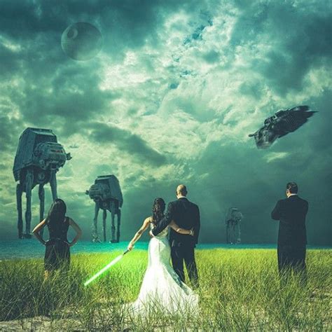 Star Wars Wedding Photo Steven Kowalski Photography Geeky Wedding