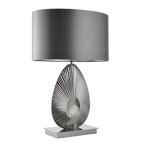 Shop lighting accessories online at temple & webster for lamp shades & light shades. Delo - Decorative Table Lamp with Grey Oval Shade - Lightbox