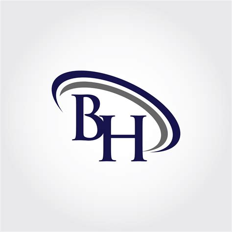 Monogram Bh Logo Design By Vectorseller Thehungryjpeg