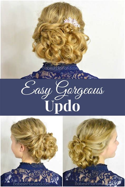 The best thing about this hairstyle is that you can have a simple, elegant low bun or you can add some flare by twisting or braiding. Easy Gorgeous Updo - Babes In Hairland