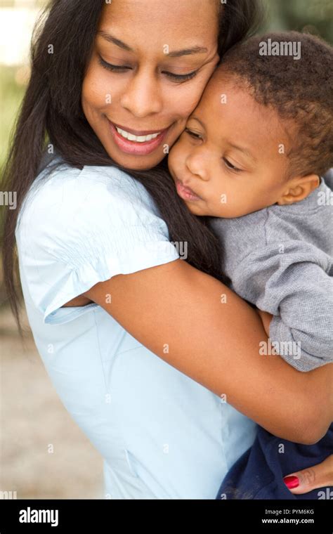 Portrait Of An African American Mother And Her Son Stock Photo Alamy