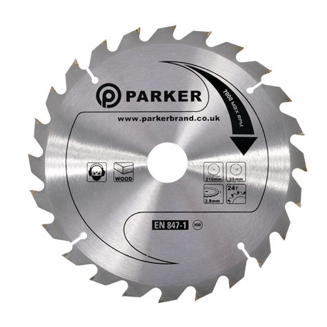 210mm Mitre Circular Saw Blade 24 Tooth Parkerbrand