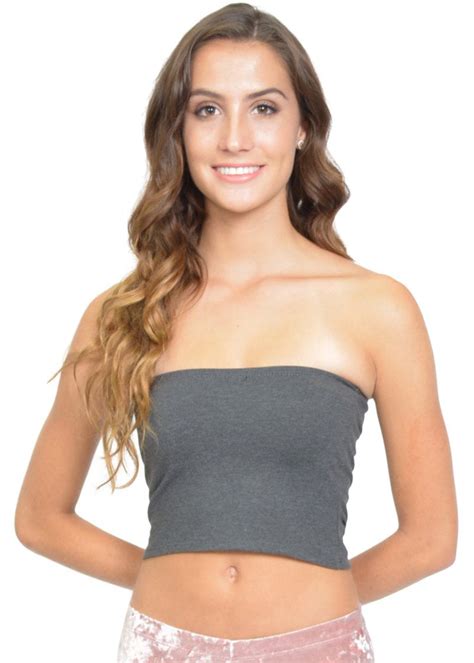 Stretch Is Comfort Women S Regular And Plus Size Crop Tube Top Cotton Spandex Small Adult