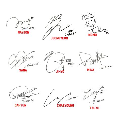 Twice Signature Autograph Decal Stickers Nayeonjeongyeon Etsy Canada