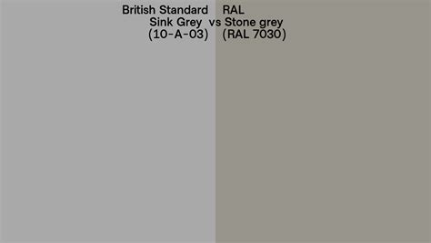 British Standard Sink Grey 10 A 03 Vs Ral Stone Grey Ral 7030 Side