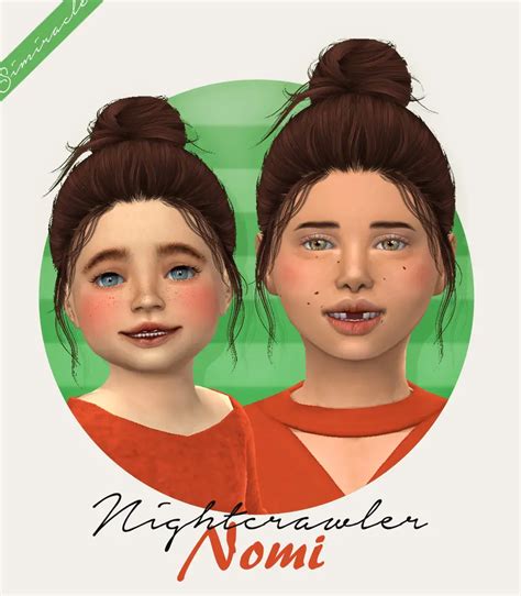Simiracle Nightcrawler`s Nomi Hair Retextured Sims 4 Hairs