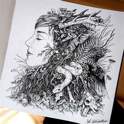 Mother Nature Drawing At Explore Collection Of