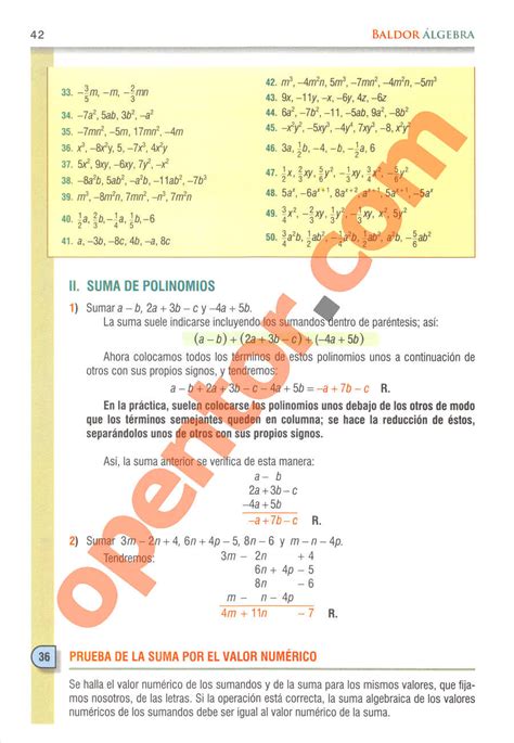 Álgebra de baldor, expone el curso completo de álgebra, incluye definiciones, problemas resueltos, respuestas a los ejercicios y un solucionario del libro. Libro De álgebra De Baldor Pdf Completo | Libro Gratis