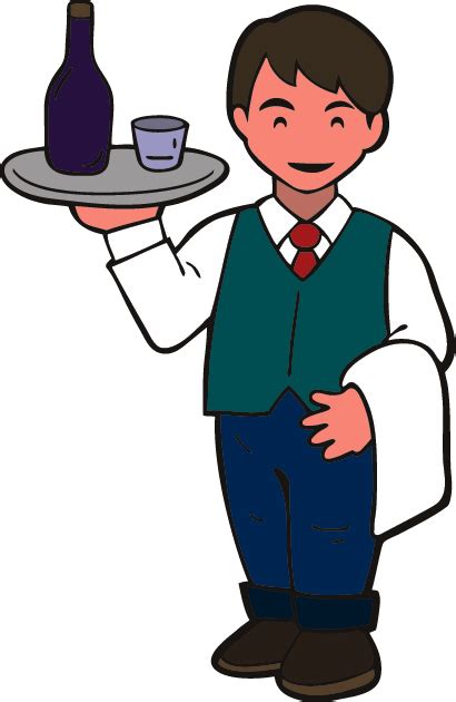 14 Waiter Clipart Preview Waiter Bringing F Hdclipartall