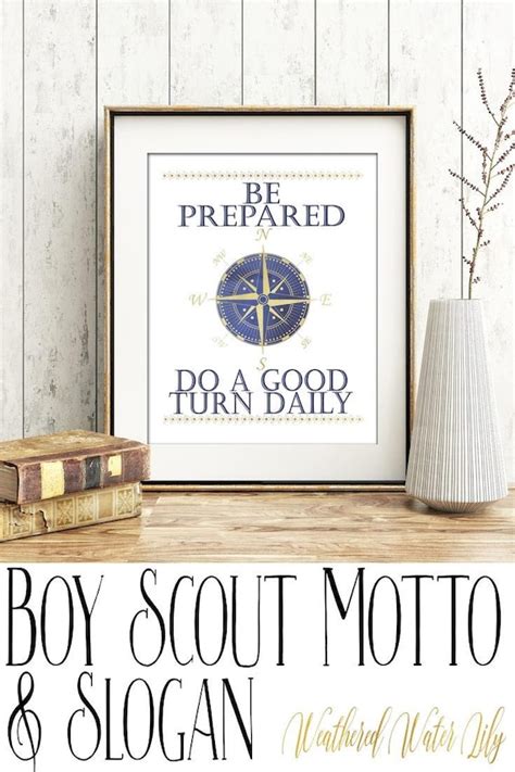 Boy Scout Motto And Slogan Be Prepared Do A Good Turn Daily Etsy
