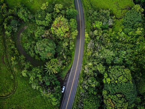 An Aerial View Of The Famous Road To Hana Hana Highway In Maui