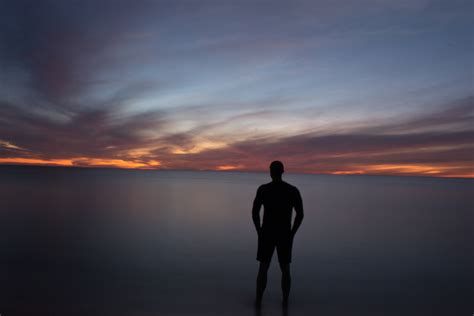 Free Images Man Beach Sea Coast Ocean Horizon Silhouette