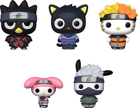 Funko Pop Sanrio Hello Kitty X Naruto Set Of 5 Badtz Maru