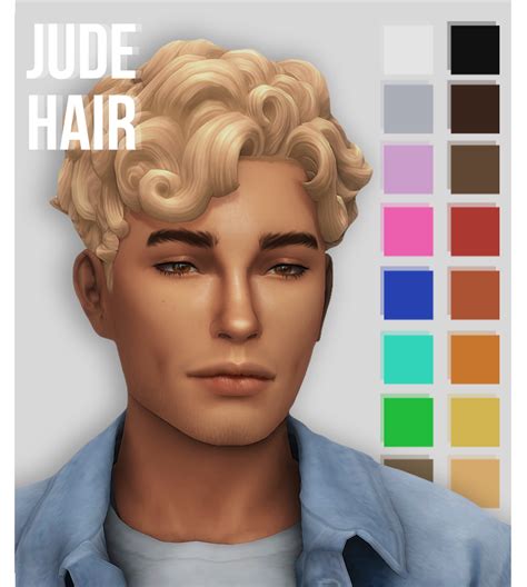 Sims Maxis Match Curly Hair Male