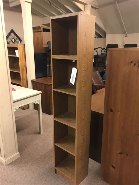 Tall Thin Bookcase 6 Shelves Delmarva Furniture Consignment