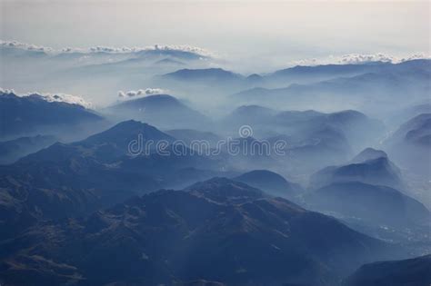 Backlight On The Peaks Of The Alps Stock Photo Image Of Clouds Peak