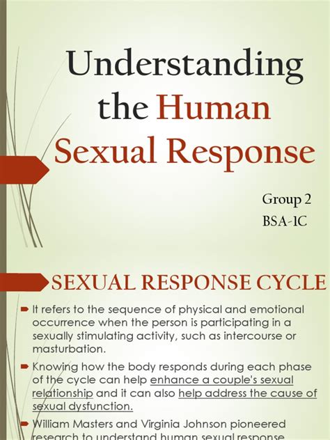 understanding the human sexual response sexual arousal orgasm