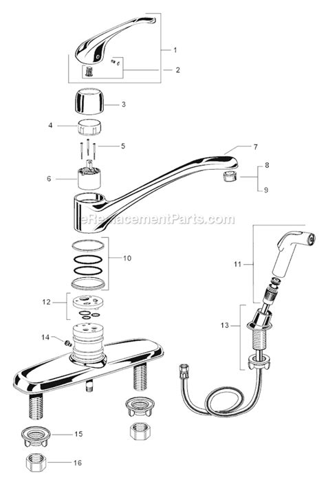 Shop our selection of american standard, faucet parts & repair in the plumbing department at the. American Standard Reliant + Single Control Kitchen Faucet ...
