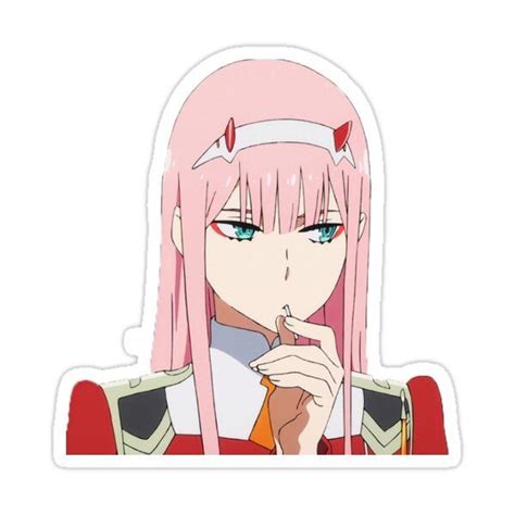 Zero Two Sticker For Sale By Customprintart Zero Two Anime