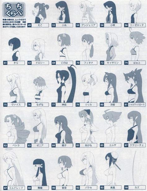 Bust Size Charts Anime Amino