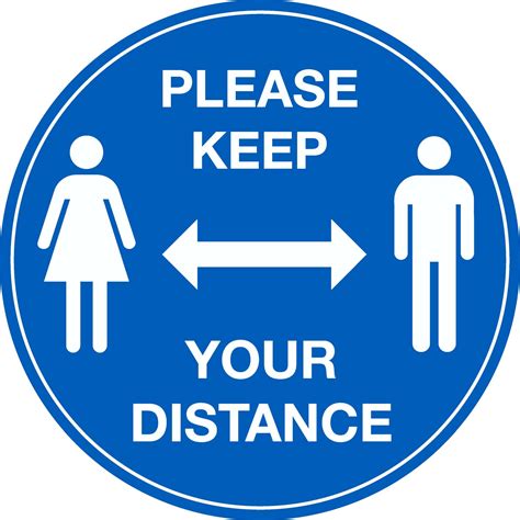 Please Keep Your Distance Covid 19 Floor Vinyl Stocksigns