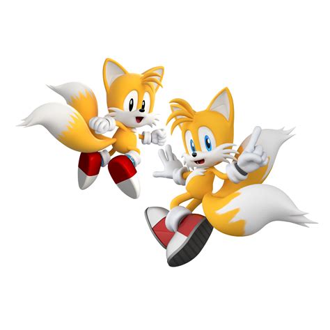 Sonic Generations — Retro And Modern Tails Miles Tails Prower