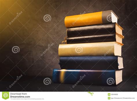 Stack Of Used Old Books Stock Photo Image Of Literature 53049956