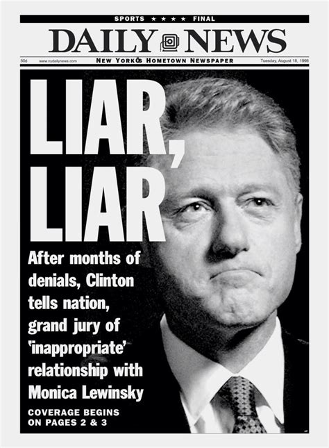 Bill Clinton Impeachment Newspaper The Daily Herald S Last Three Impeachment Front Pages A