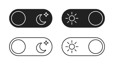 Premium Vector Day And Night Mode Icon Set Day And Night Switch