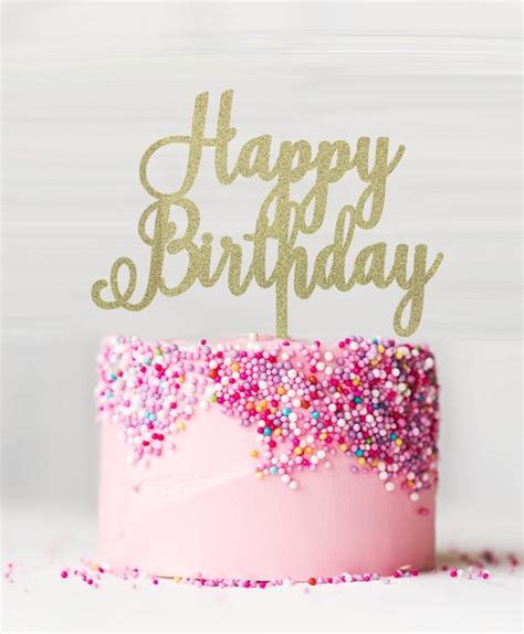 Free online happy birthday sparkles ecards on birthday. Happy Birthday Pretty Cake Topper - Acrylic - LissieLou