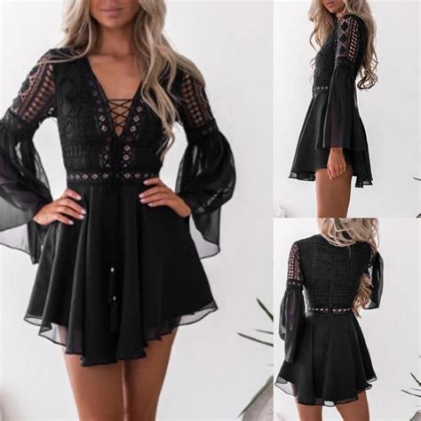Buy Women Long Sleeve Lace Cocktail Party Pencil Dress Bandage Dresses At Affordable Prices