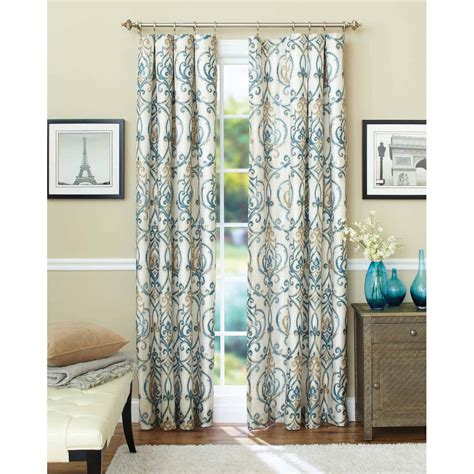 20 Ideas Of Ikat Blue Printed Cotton Curtain Panels