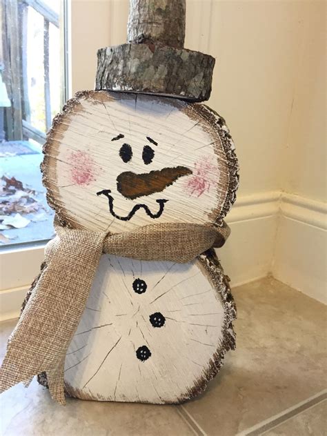 Wooden Snowman By Monkeybuttarts On Etsy Listing