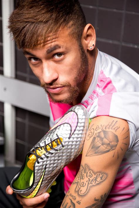 Project baby on his both forearms. Neymar Jr. and Nike Introduce Hypervenom Liquid Diamond ...