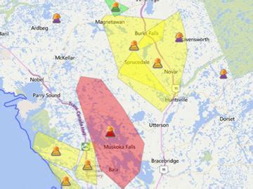 Outage prediction cuts power restoration time in half. Power out to 16,000 homes in Muskoka Lakes, Bracebridge, Huntsville and Almaguin