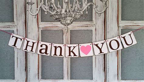 Thank You Banners Wedding Signs Rustic Wedding Decorations Etsy