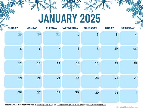 January 2025 Calendar 52 Free Pdf Printables