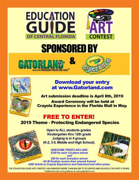Spring Education Guide Art Contest 2019 Gatorland