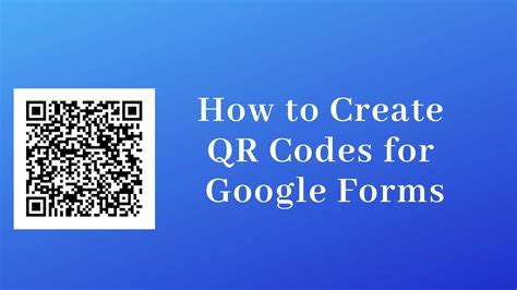 But before you go ahead to add this qr code to your print media campaign, you must follow. How to Create a QR Code for a Google Form - YouTube