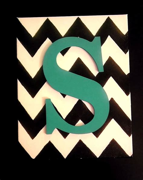 Hand Painted 11 By 14 Chevron Canvas Letter 3000 Via Etsy