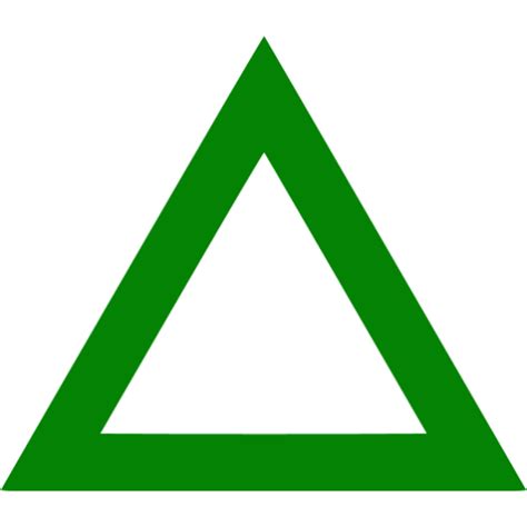 Green Triangle Outline Icon Free Green Shape Icons